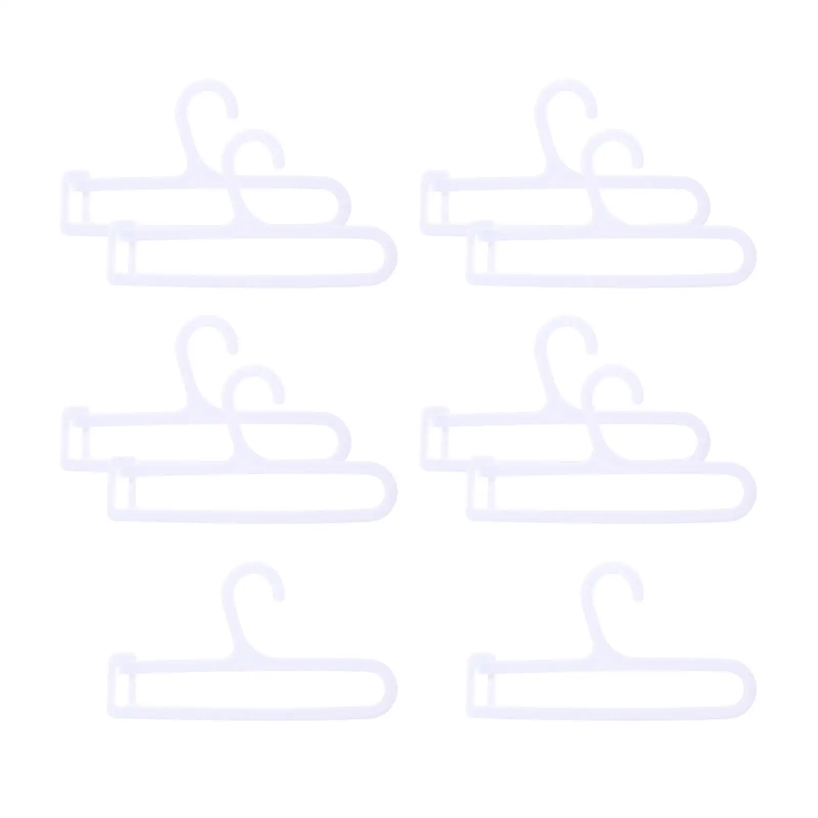 

10Pcs Miniature Clothes Stand Dollhouse Wardrobe Accessory Sturdy Doll Clothes Hangers for Dollhouse Dress Pants Coat Gown