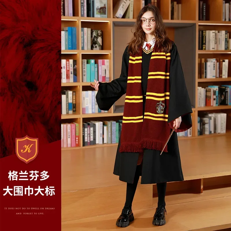 Scarf Harries Student Campus CosPlay Gryffindor Hufflepuff College Badge Scarves Acrylic Potters Halloween Christmas Anime Gift