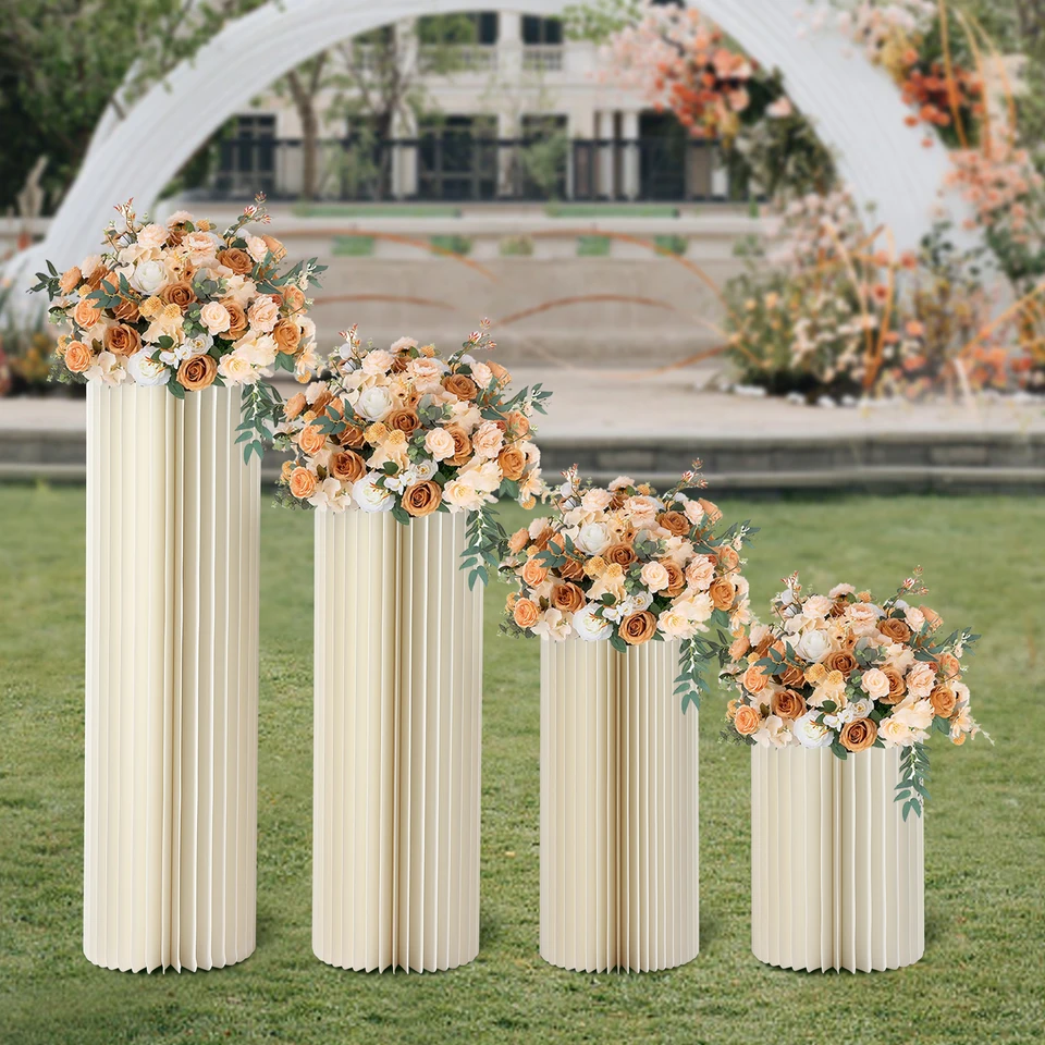 Foldable Cylinder Flower Stand Wedding Centerpieces