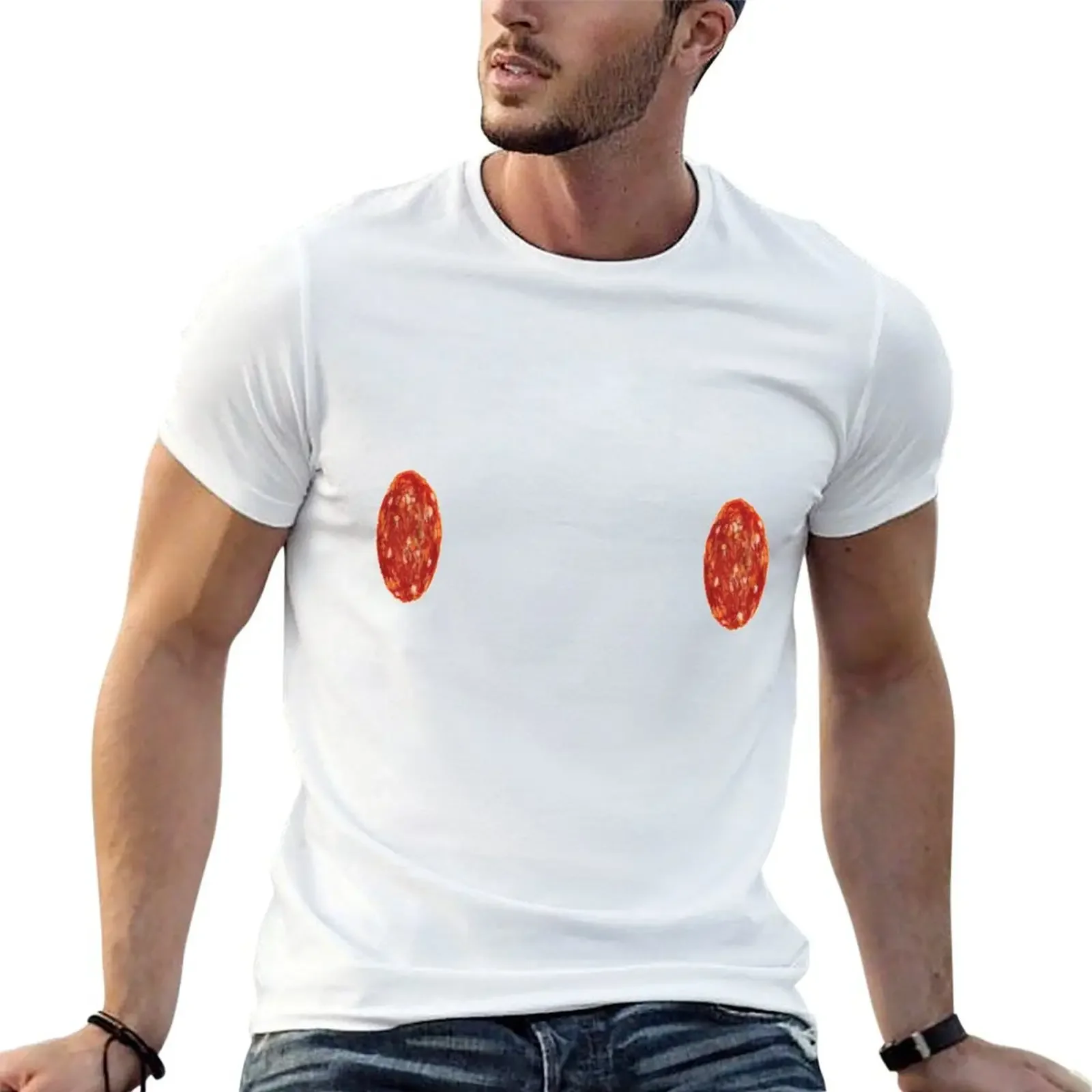 

Free the pepperoni T-shirt plain Aesthetic clothing designer t shirt men