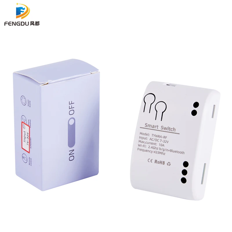 Smart Switch Tuya Smart Life 1CH RF 12V 24V 7-32V AC DC Wifi Switch Work with Alexa Google Home