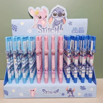 Disney 60 pezzi punto stampa penna a sfera studente carino Lilo fai da te manuale penna studente regalo di cancelleria all'ingrosso 1