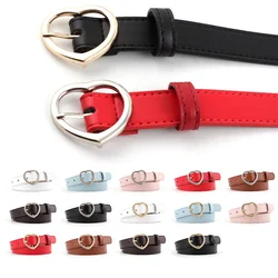 Candy Color Women's Belt Fashion Love Buckle Decorative Jeans Dress Belt Popularity