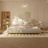 Luxury  Upholstered Platform Bed with Oversized Padded Backrest, Soft Frame Cloud Bed,Pinewooden Slats and Metal Leg 2