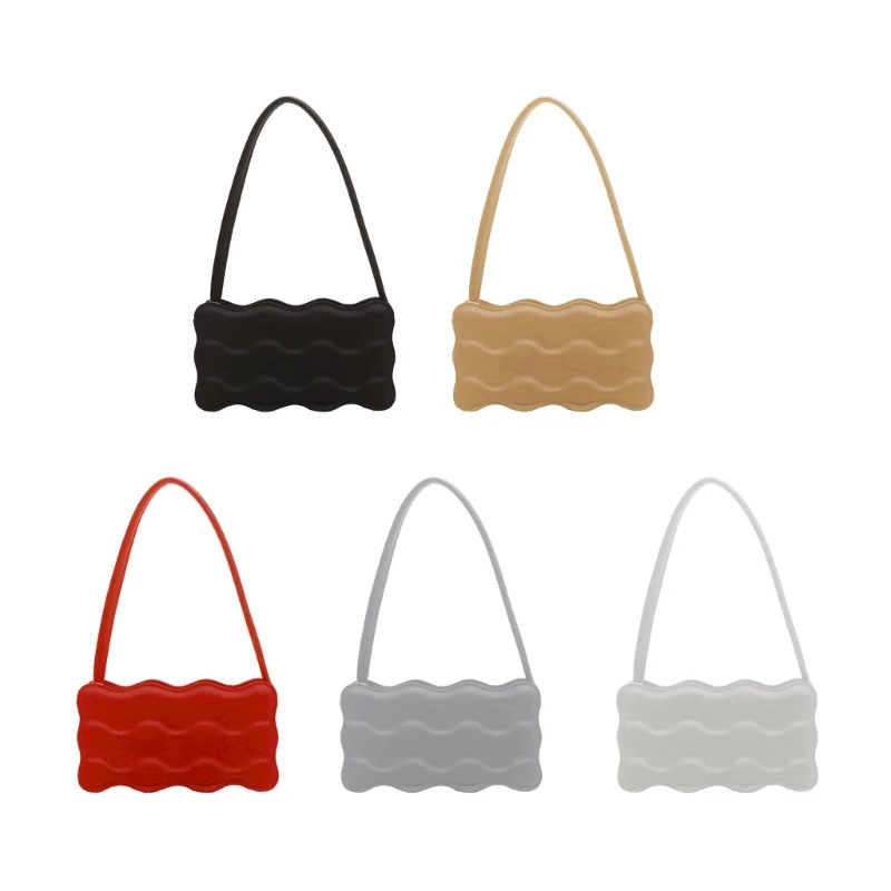 

Versatile Waved Patterned Handbag Shoulder Bag Satchel Underarm Bags Suitable for Everyday Casual Wear and Shopping