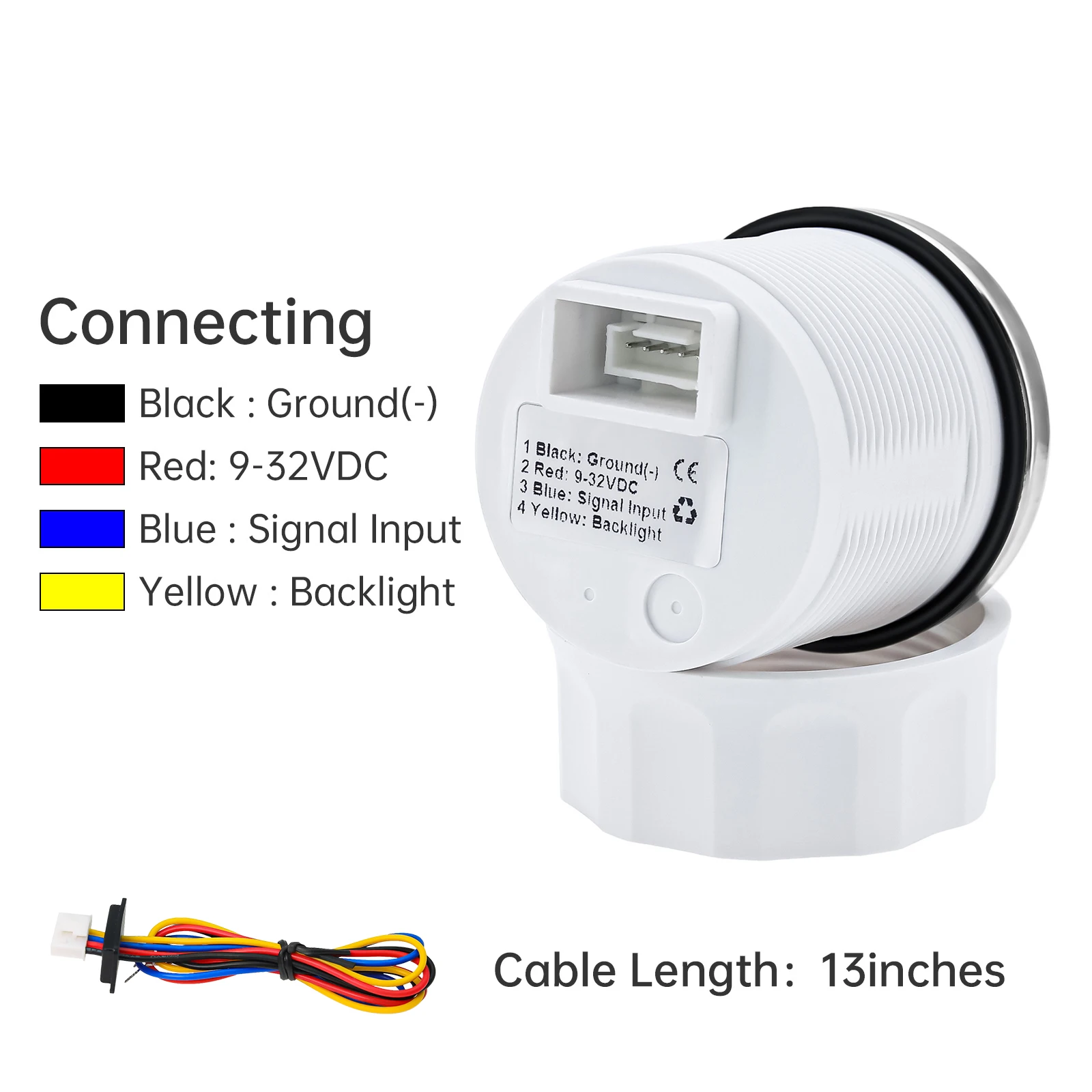 52MM 자동차 게이지 오일 온도 게이지 50-150 ° C 디지털 오일 온도 센서 1/8NPT 12V 24V 자동차 보트 해양 오토바이용 알람 포함