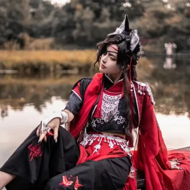 Anime Tian Guan Ci Fu Huacheng Costume Cosplay Hua Cheng Hanfu Dress Red Huacheng Han Dress Exotic Hua Cheng Han Abbigliamento