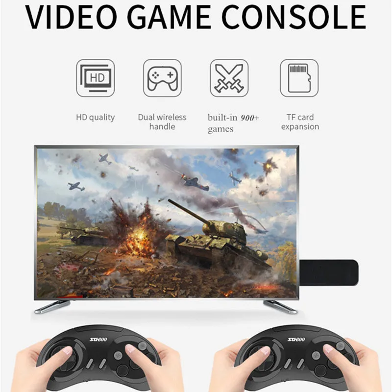 USB Video Game Console Built in 620 Classic Games AV Output Retro Portable TV GAME Console Wireless Gamepad