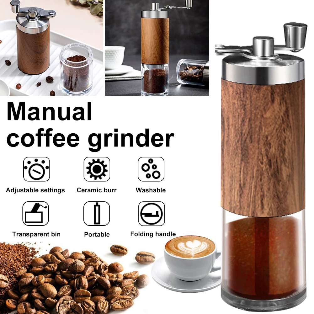 Portable Manual Coffee Grinder Stainless Steel Hand Grinder Mill