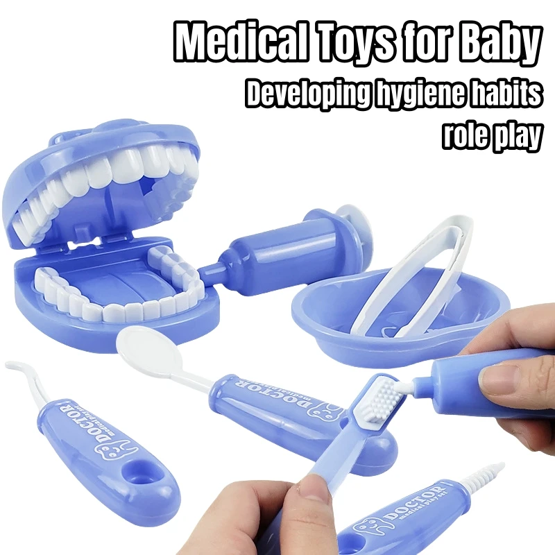 Kids Simulation Dentist Play Set Doctor Medical Kit Pretend Play House Toys Hygienic Habbit Cultivation Role Game for Baby doctor play set doctor nurse toys doctor toys kit dentist play set