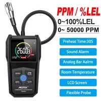 CGD02A Combustible Gas Detector Analyzer 50000 PPM 100% LEL Gas Leak Detector LCD Screen Sound and Light Alarm Gas Analyzer 3
