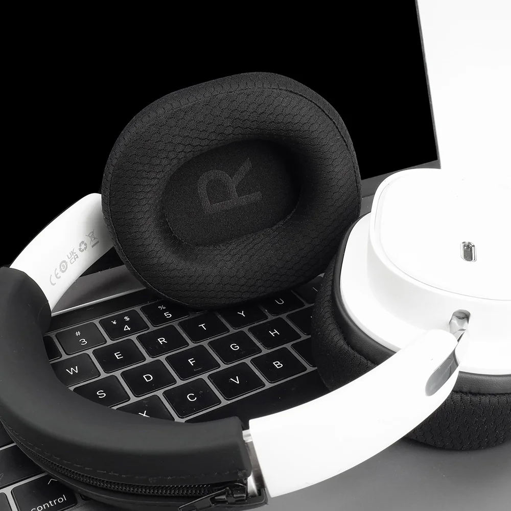 Earpads for baseus GH02 White Earphone pads Gaming Wireless replacement headphones Earmuffs Mesh cloth Memory Covers Sponge