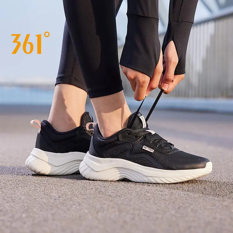 Running Shoes Womens Sneakers 361 Degrees Women Running Sport Shoes Lightweight Non-Slip Q bomb shock absorption Breathable Mesh Girl Sneaker Female 682232212