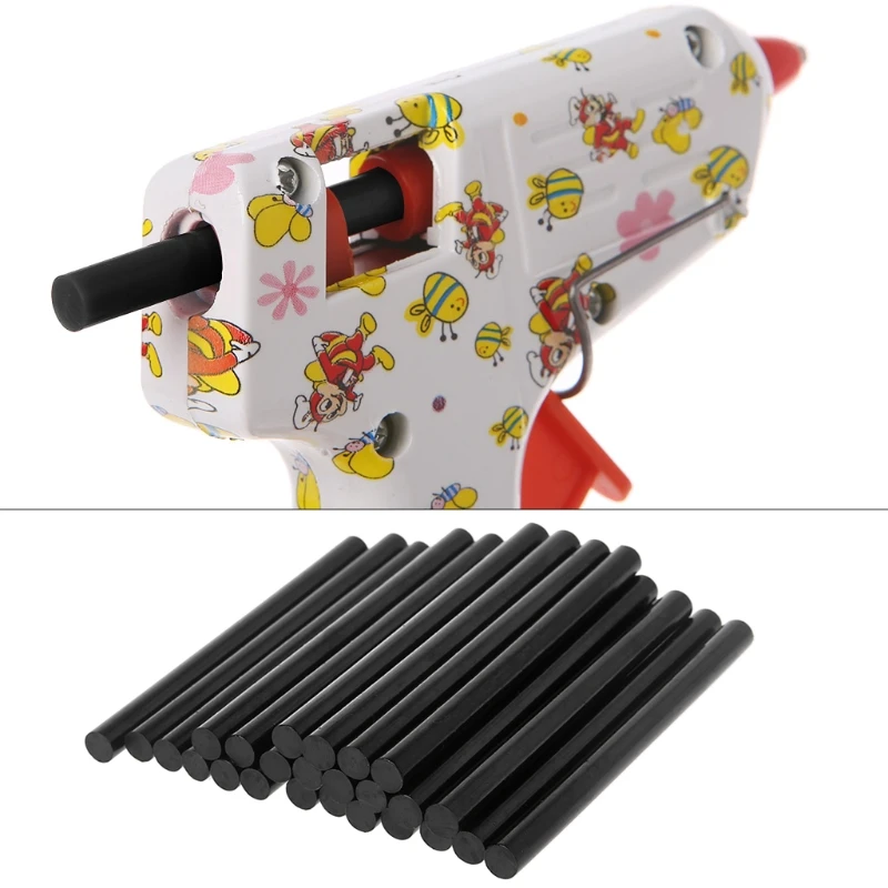 25 개 핫멜트 접착제 스틱 블랙 높은 접착제 DIY 공예 장난감 수리 도구, Au 28 20, 드롭 쉬핑