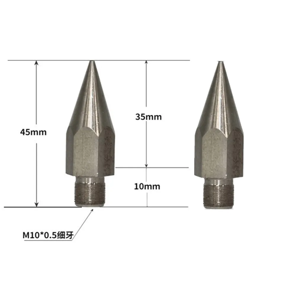 

NEW GPS Pole tip M10 sharp Point Stainless steel replacement Tip diameter 10mm Surveying prism pole Rod point length 35mm