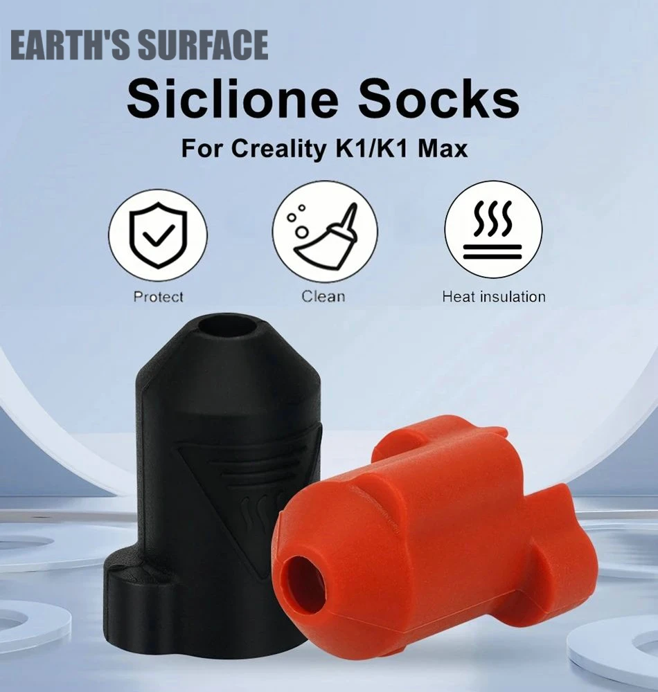 ES-3D Printer Parts 1/3/5pcs Silicone Sock For Creality K1/K1 Max Ceramic Heating Block Kit K1 Hotend Heat Insulation Case Cover