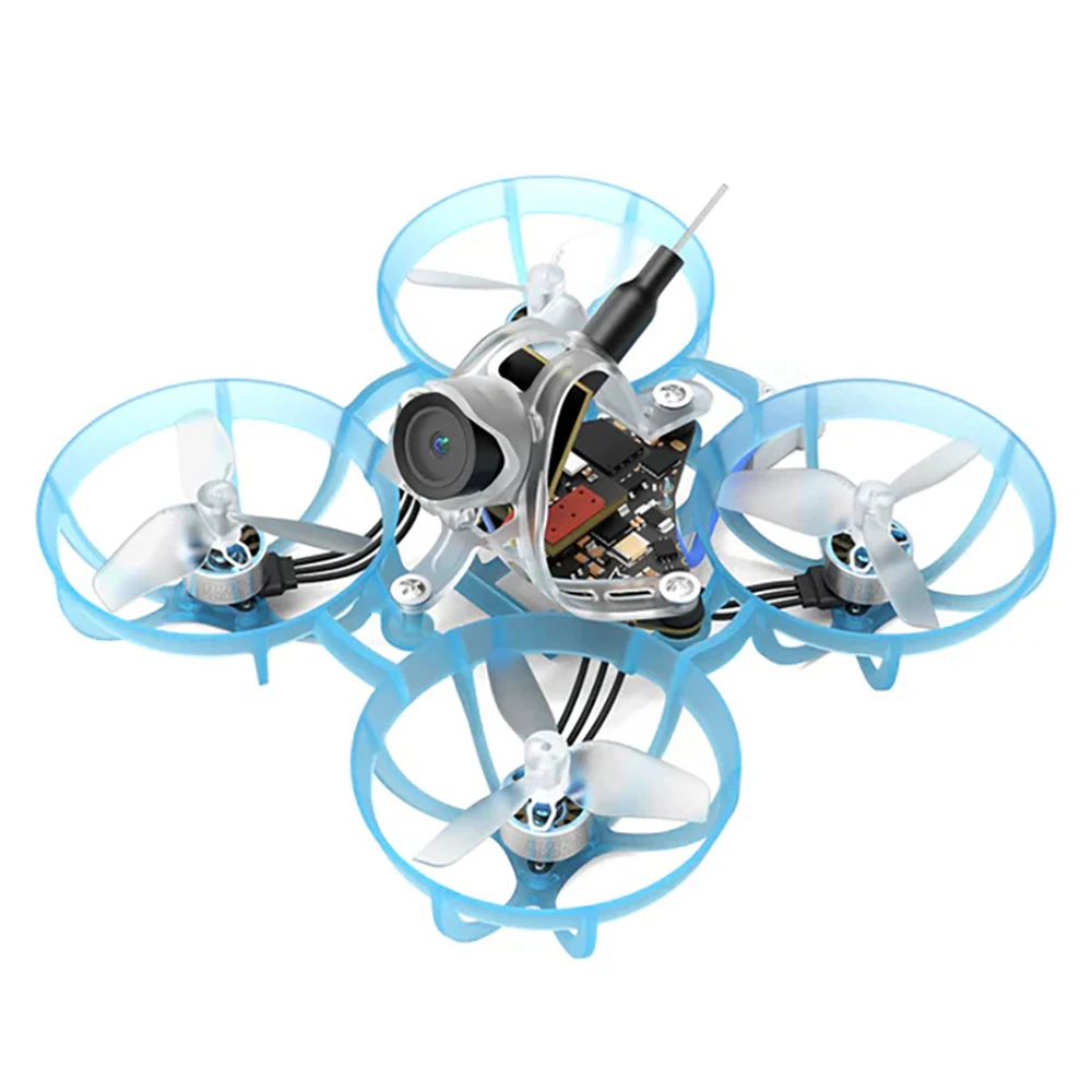 Drone FPV Air65 Brushless 65mm Whoop 1S en vol, illuminé par des LED, parfait pour le racing ou freestyle ELRS 2.4G