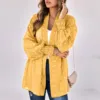 Solid V-Neck Open Front Lightweight Cardigans Casual Chiffon Loose Oversized Knitted Sweaters Single Breasted Chompas Para Mujer 1