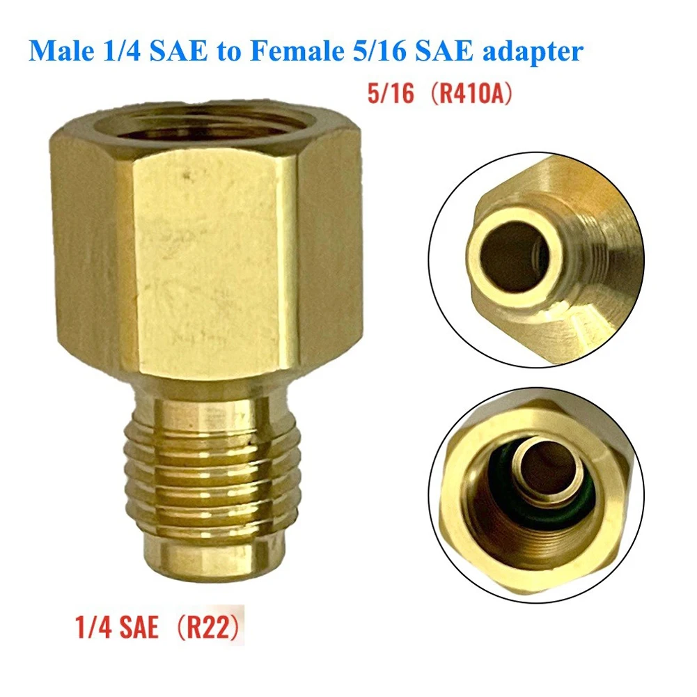 Joint Adapter Brass Brass Adapter Durable Female 5/16 Gold High Quality Material For Male 1/4 To Female 5/16