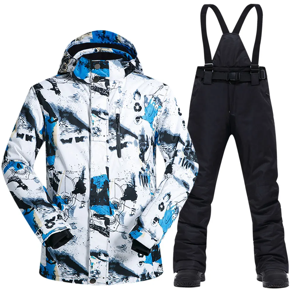 Ski Suit Men Winter Windproof Waterproof Thermal Snow Jacket And Pants Clothes Skiing And Snowboarding Suits Brands