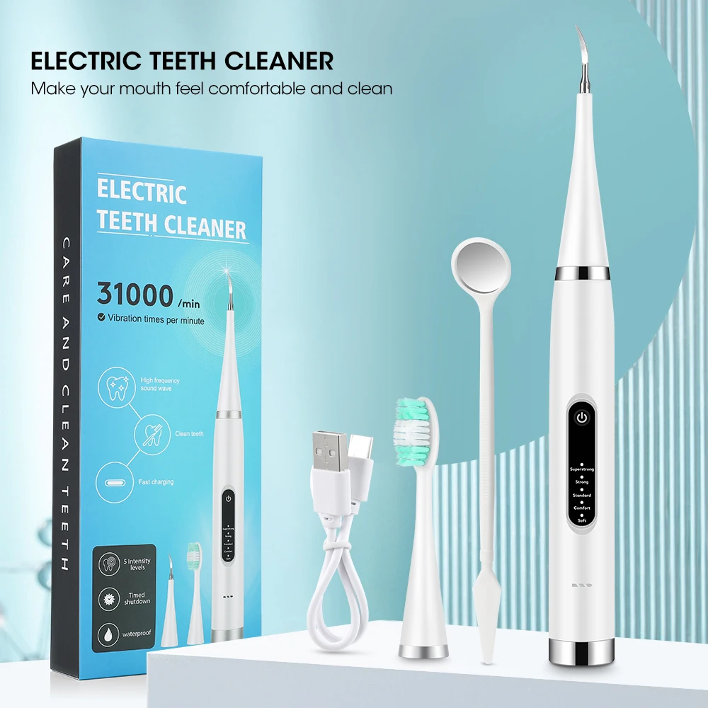 Description Picture 2 of itemElectric Dental Scaler For Teeth Tartar Stain Tooth Calculus Remover Electric Teeth Plaque Cleaner Dental Stone Removal