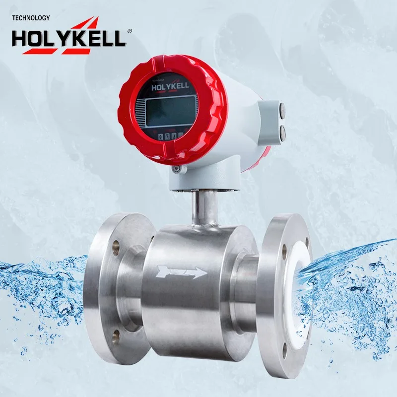 

Holykell Water 220v Ac Split Electromagnetic Flow Meter 4800,sanitary Flanged Electromagnetic Dn80 Water Flow Meter Price China