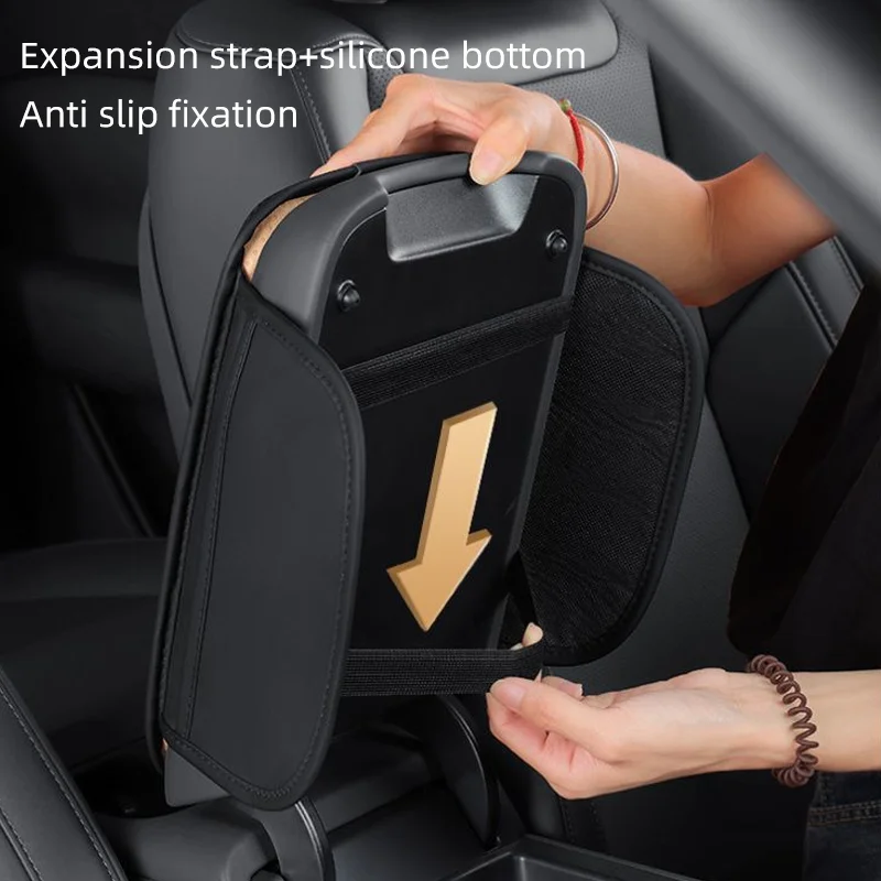Car Arm Rest Cushion with Side Storage Pocket for Jeep Renegade