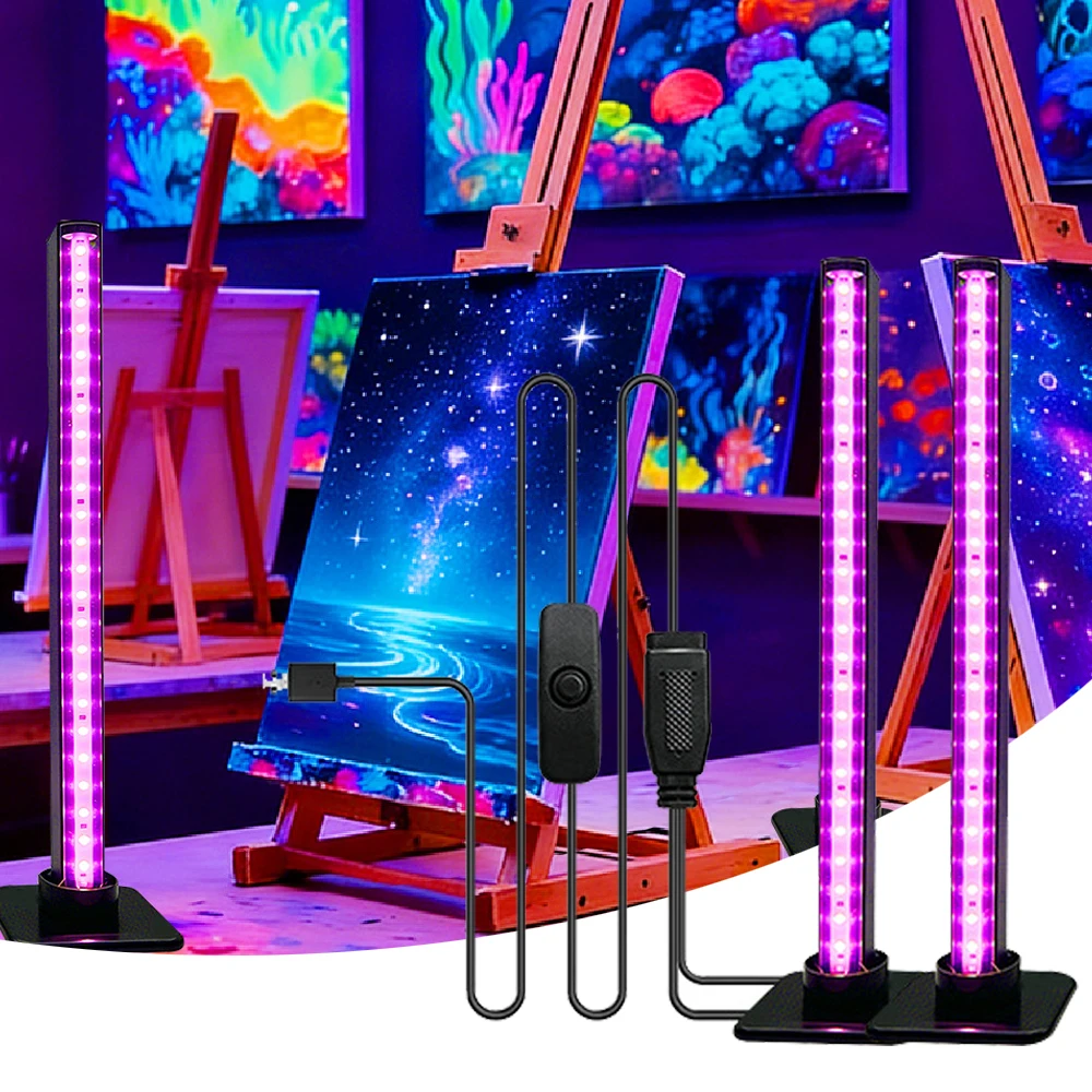 UV 블랙 라이트 램프 UV 투광등 LED 실내 장식 파티 분위기 댄스 테이블..