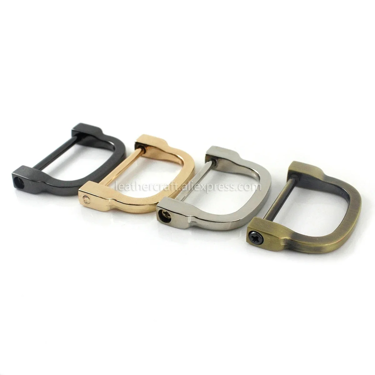 1PC 금속 D-링 걸쇠 버클 키 체인 링 후크 나사 핀 조인트 커넥터 가방 스트랩 걸쇠 Leathercraft 부품