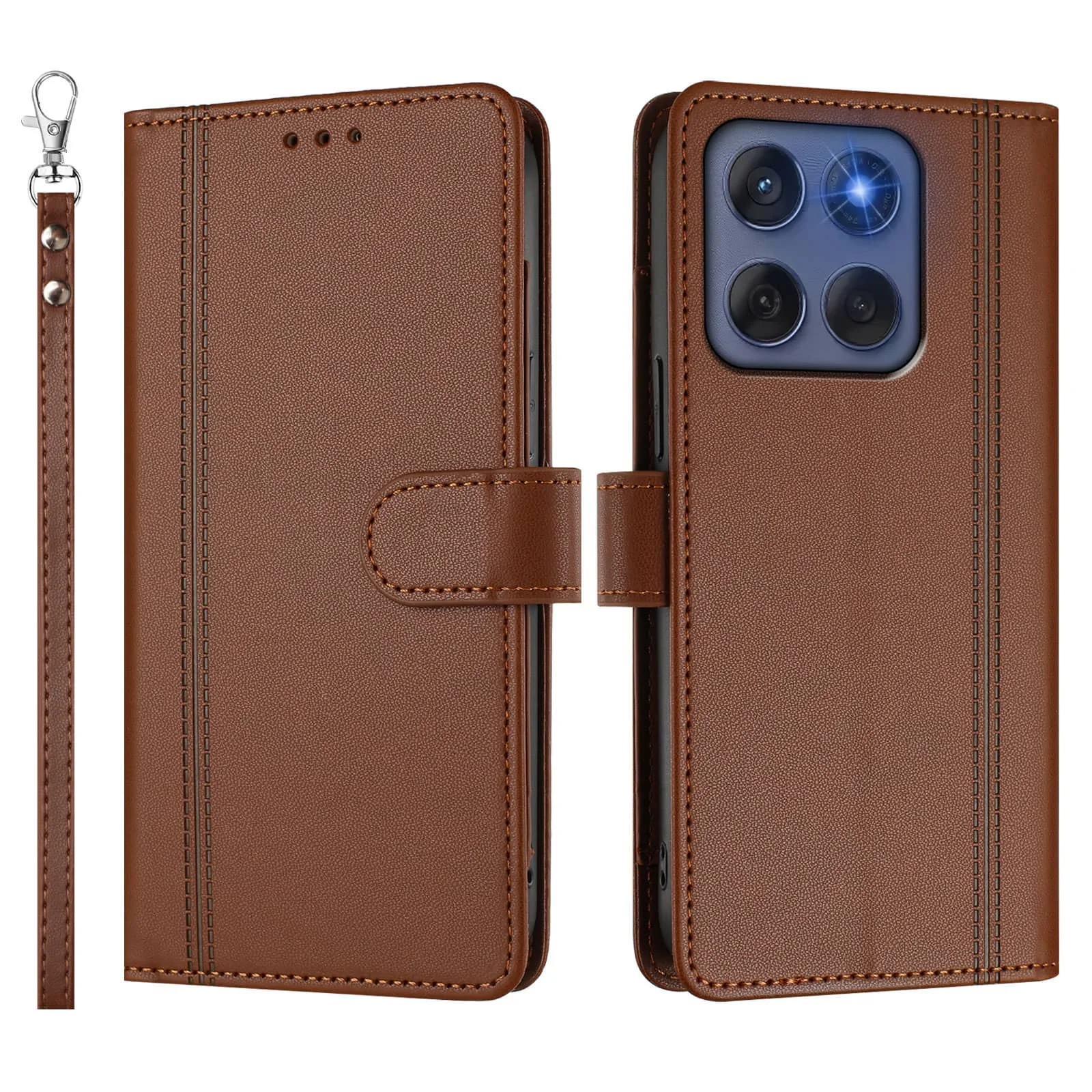 Slim Flip Magnetic Clasp Wallet Case with Enhanced Design​