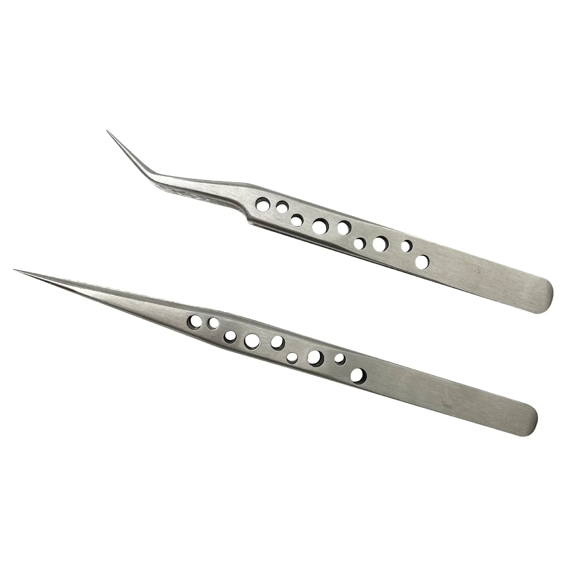 Stainless Ssteel Precision Thickened And Hardened Tweezers For Beauty And Nail Art LongThin Mouth Curved Sstraight Tweezers