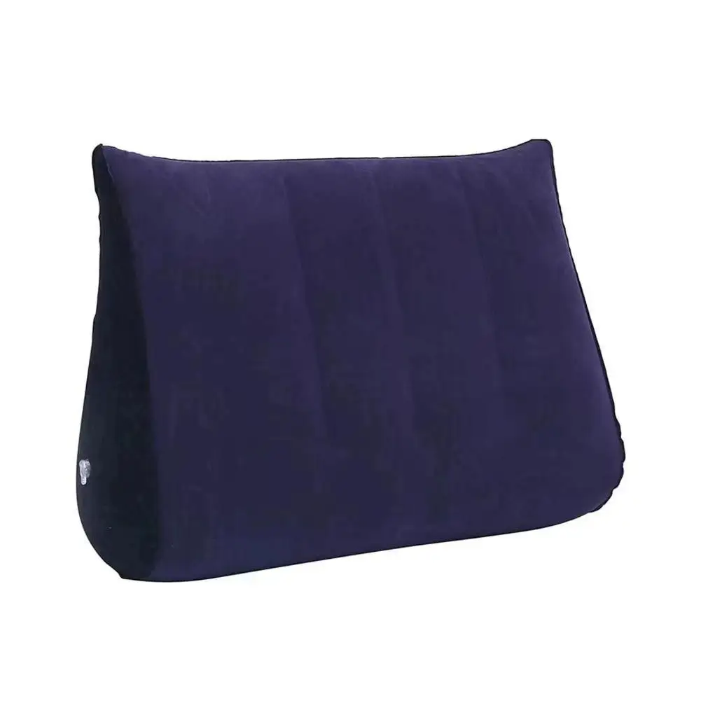 Inflatable Wedge Pillow Love Positions Support Cushione Foldable PVC Flocking Sofa Pillow Adult Games Sex Toy For Couples Female