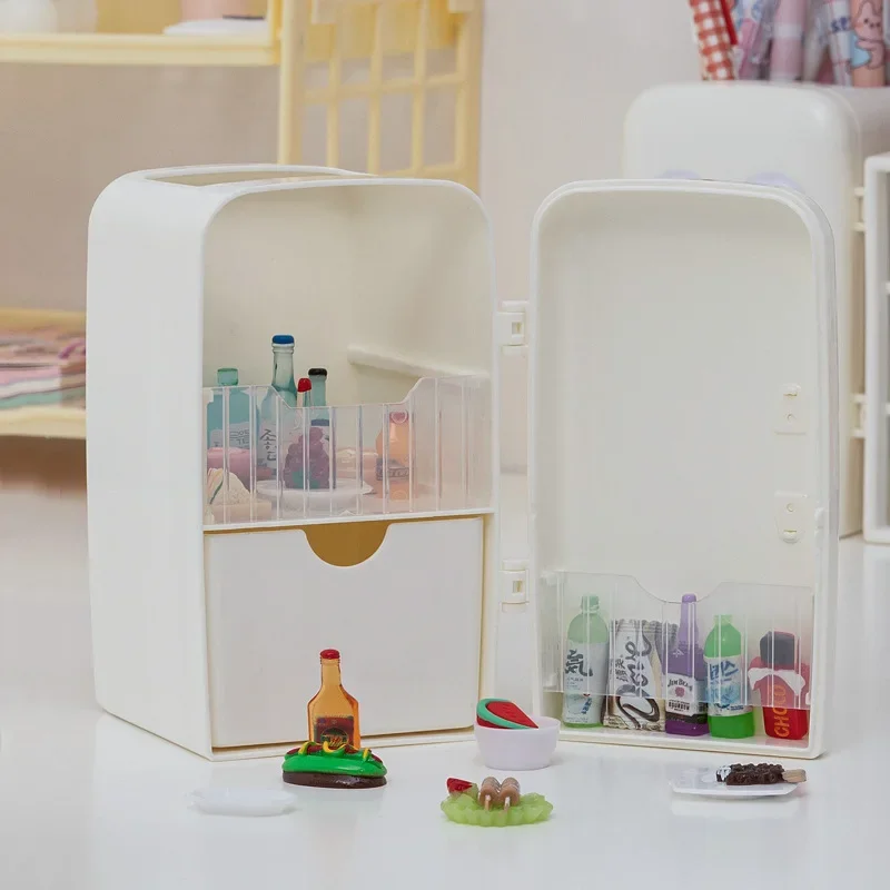 Cute Cartoon pen container Creative Storage Refrigerator Shape Desk Organizer Ornament Student Office Desktop Pen Holder for Desk