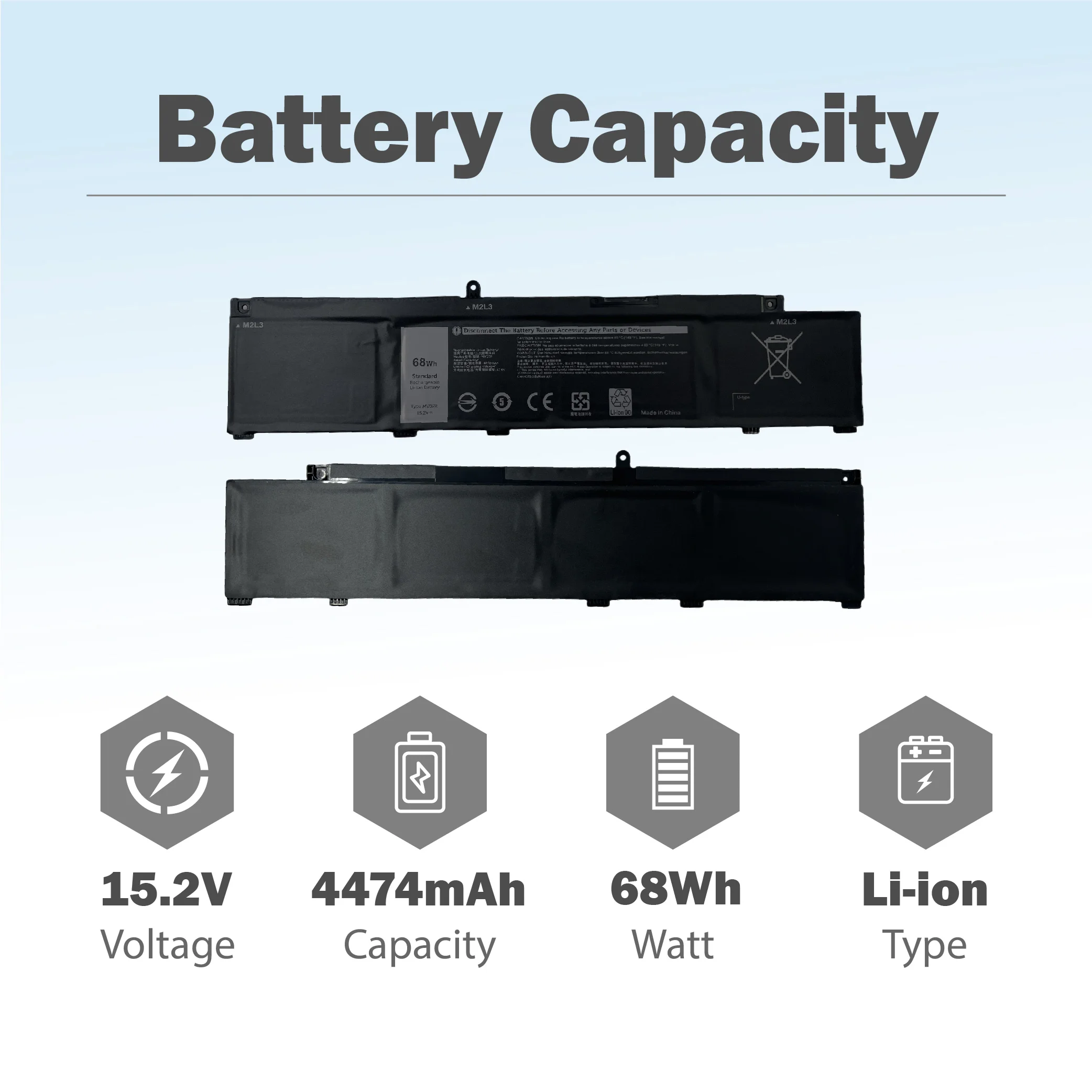 OUWEE MV07R - Batería para portátil Dell G3 15 3500 3590 G5 550