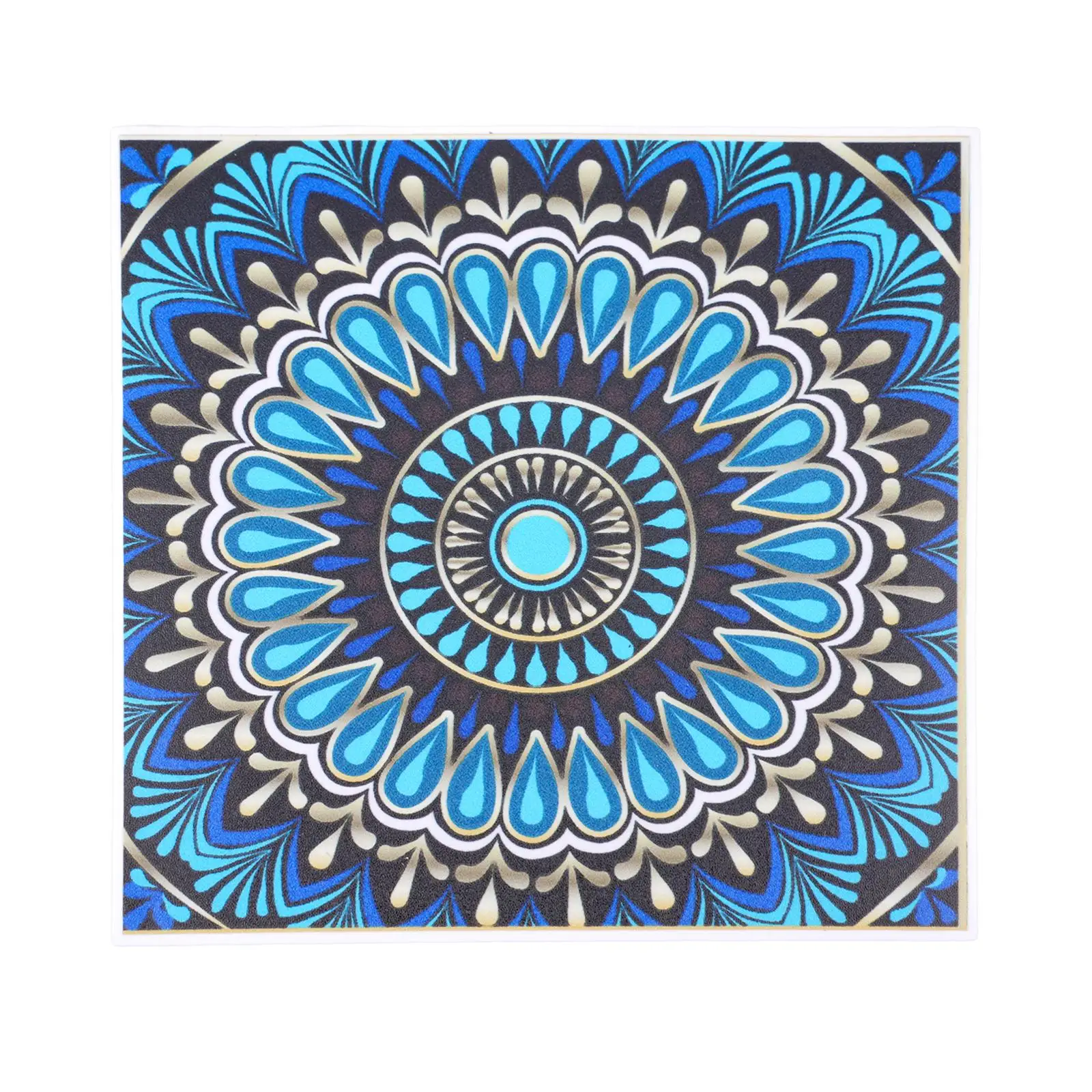 Wall Stickers Self Adhesive Stickers Decorative Tile Stickers 10pc Wall Sticker Dreamlike Blue Mandala Style Strips Tile Transfers Covers Waterproof For Kitchen Bathroom Peel Stick Art Mural