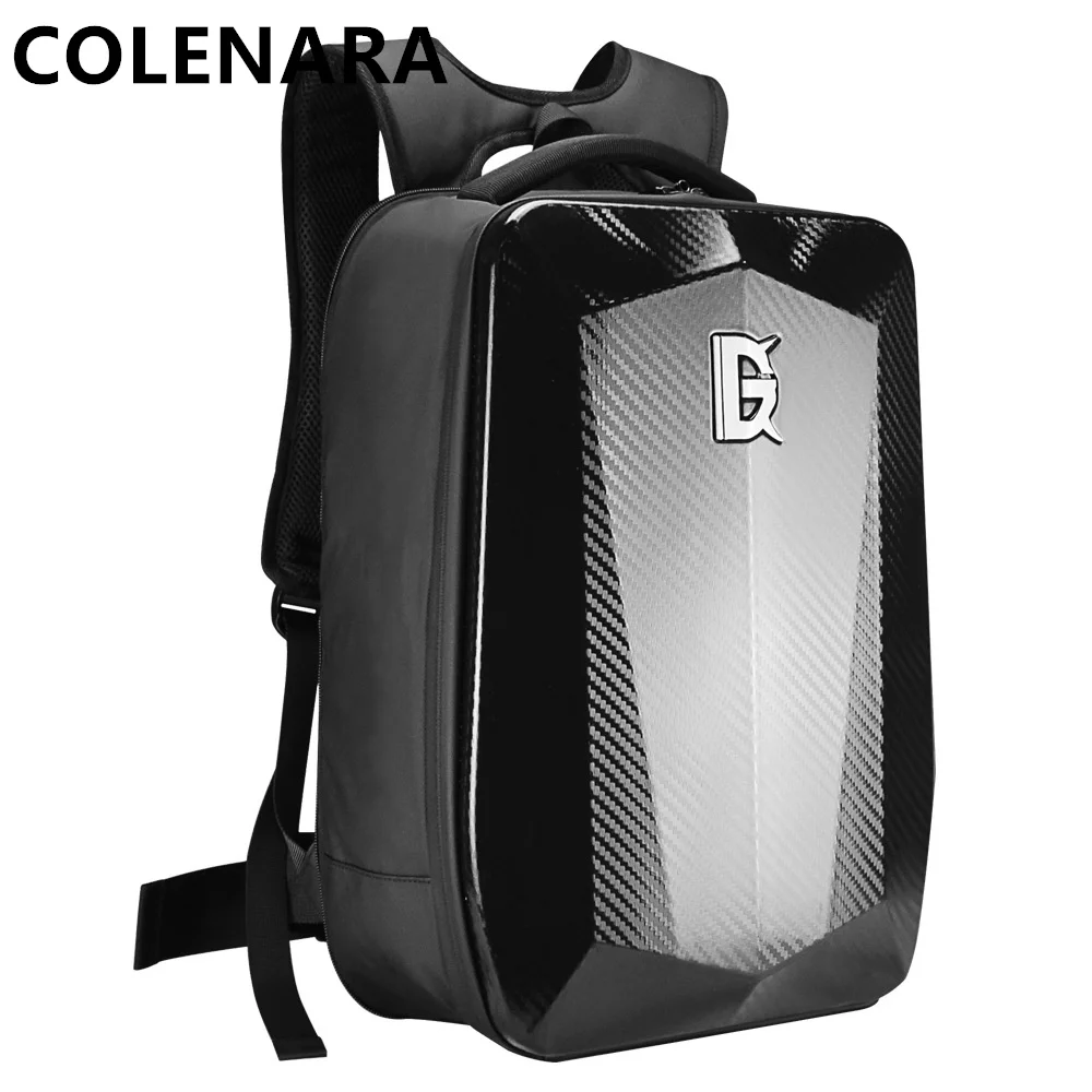 

COLENARA Oxford Cloth Motorcycle Lightweight Backpack Matte Motorcycle Riding Bag Unisex Hard Shell Premium Feel Backpack
