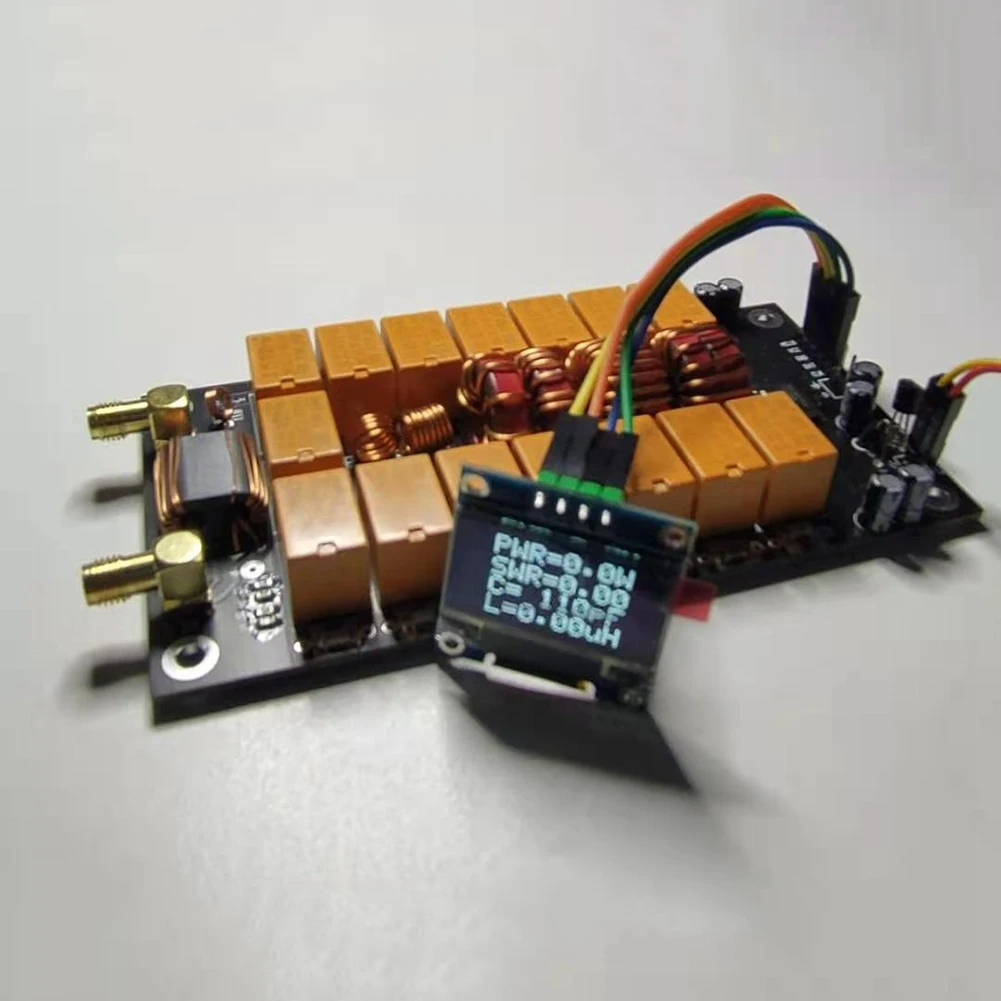 AT41 미니 ATU-100 안테나 튜너 1.8-50Mhz 자동 안테나 튜너 +OLED 펌웨어 프로그래밍 증폭기 수신기