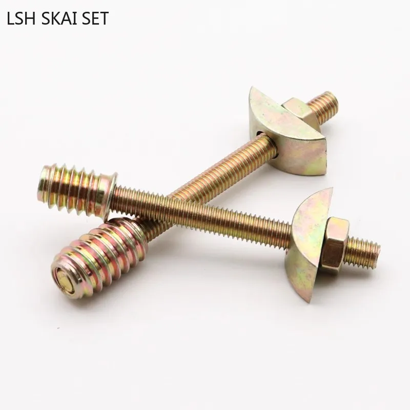 

Утолщенный 4-в-1 коннектор, винтовое колесо, Эксцентриковая гайка в сборе, шкаф, кровать, лоскутное шитье, мебельная фурнитура, аксессуары, 10 комплектов