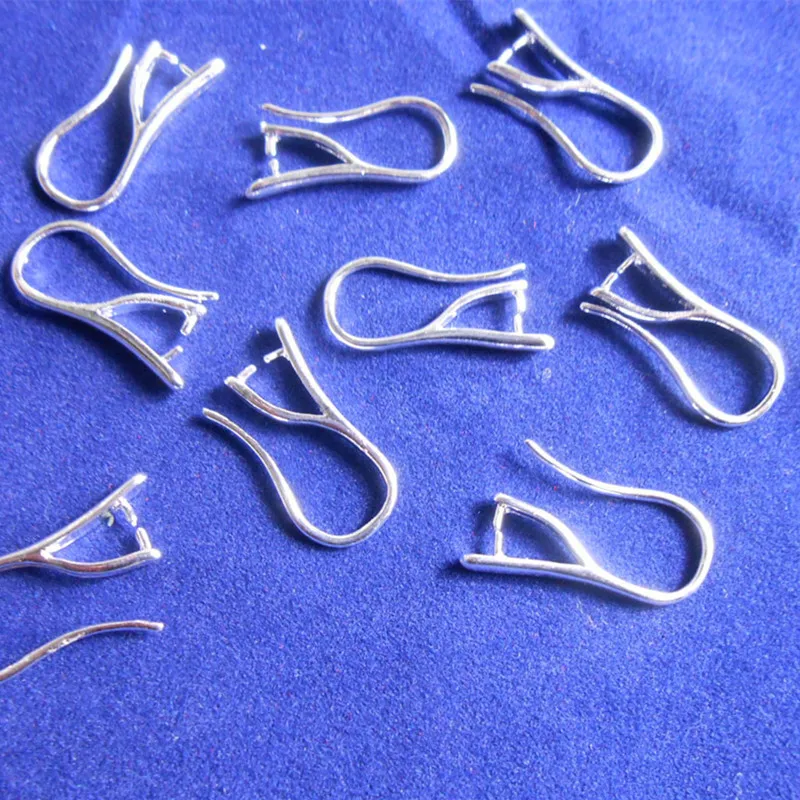 Elegant Silver Glossy Bail Pinch Clasps & Hooks for Jewelry Making (10/20/50PCS)