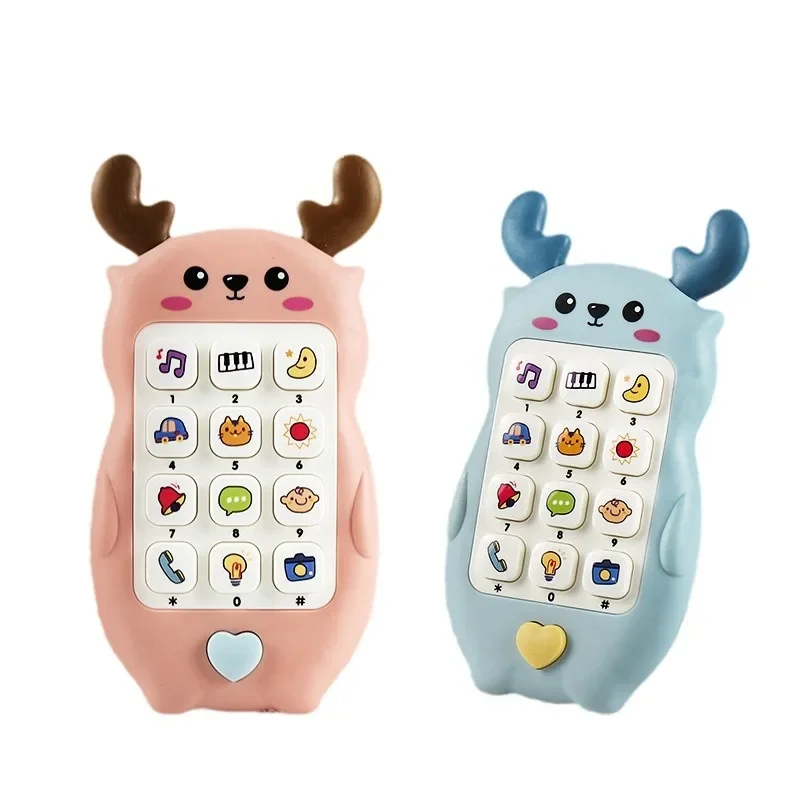 Baby Music Phone Simulation Sound Telephone Bilingual Teaching Sleeping Lullaby Function Teether Toys Educational Toy Cute Gift 6
