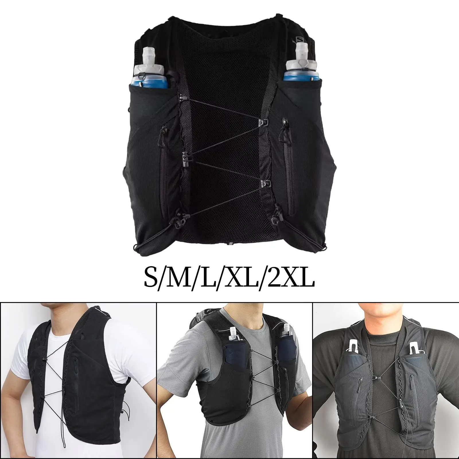 Hydration Vest Lightweight 12L Capacity Running Vest Sport Bag Water Vest for Running Bicycle Cycling Climbing Pouch Biking