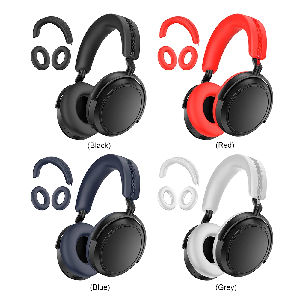 Silicone Headphone Case Soft Earpads Headbeam Sleeve Earmuff Shell Cover Headphone Cover for Sennheiser MOMENTUM 4 Headphones