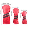 Golf Club Covers Set of 3 Pcs,Driver Headcover,for 1 Driver (460cc) 2 Fairway Woods, with Rotating Number Plate to Adjust Number 2