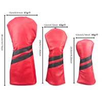 Golf Club Covers Set of 3 Pcs,Driver Headcover,for 1 Driver (460cc) 2 Fairway Woods, with Rotating Number Plate to Adjust Number 2