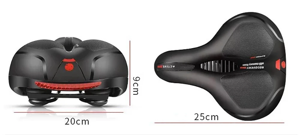 Siège De Selle Moto Absorbant - Selle De Vélo électrique Confort Tourisme - Noir 52x21cm