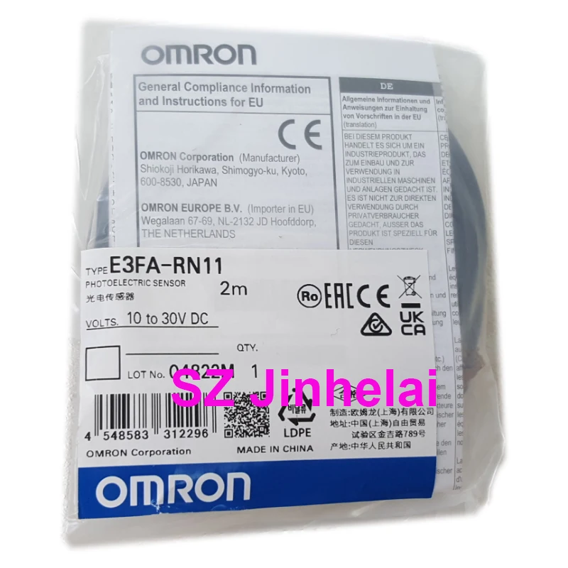 Sensor Fotoelétrico Original Autêntico de Omron 2m 1030vdc Comuta Npn E3fa-rn11 E3fa-vn11 o
