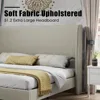 Queen Platform Bed Frame 51.2" High Headboard Tall Upholstered Beds/No Box Spring Required, Queen Bed Frame 3