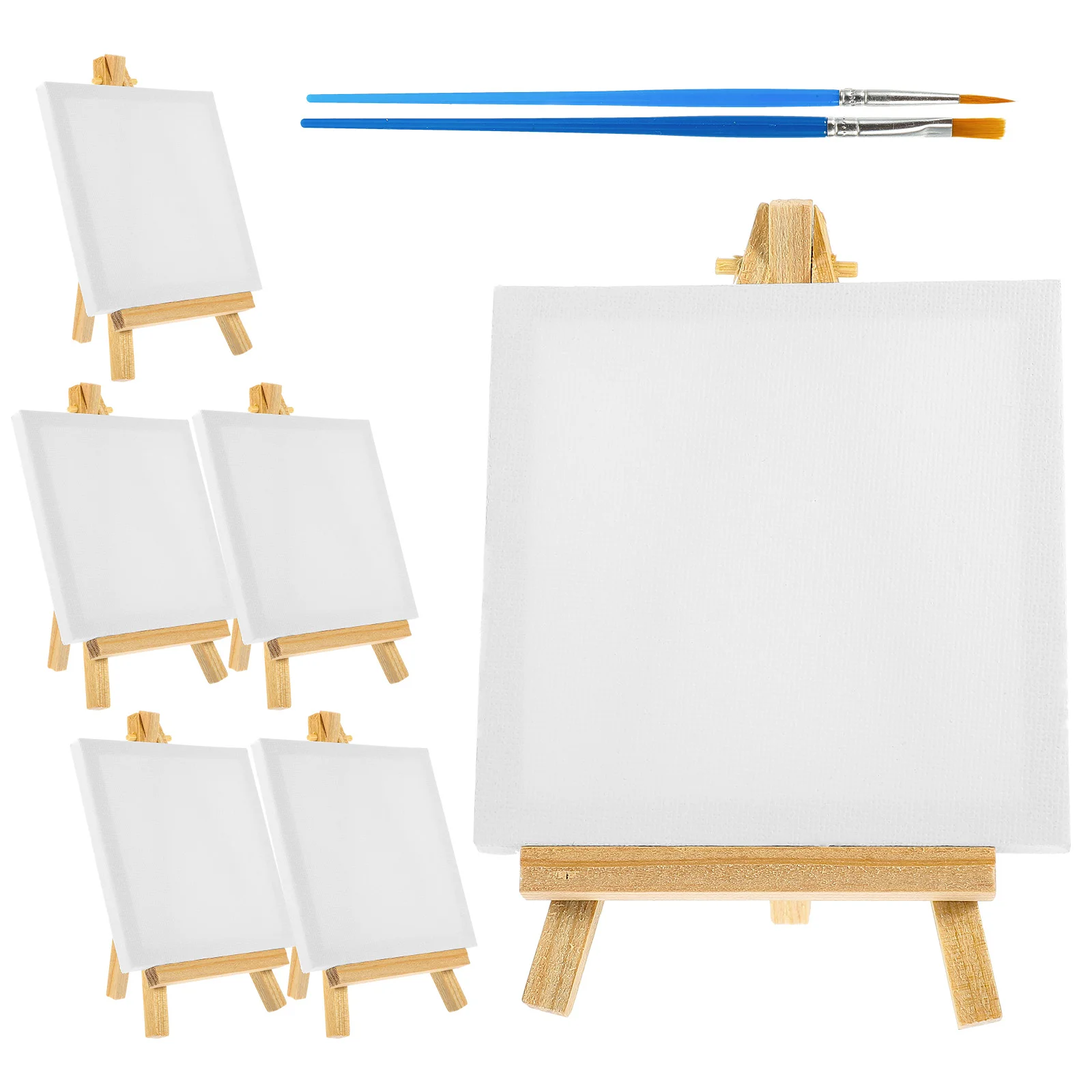 Mini Oil Easel Kids Canvas Frame Kit Painting for Adults Bracket Small and Wood Easels Stand Child Supplies miniature kit oil easel canvas painting for kids small bracket adults supplies child