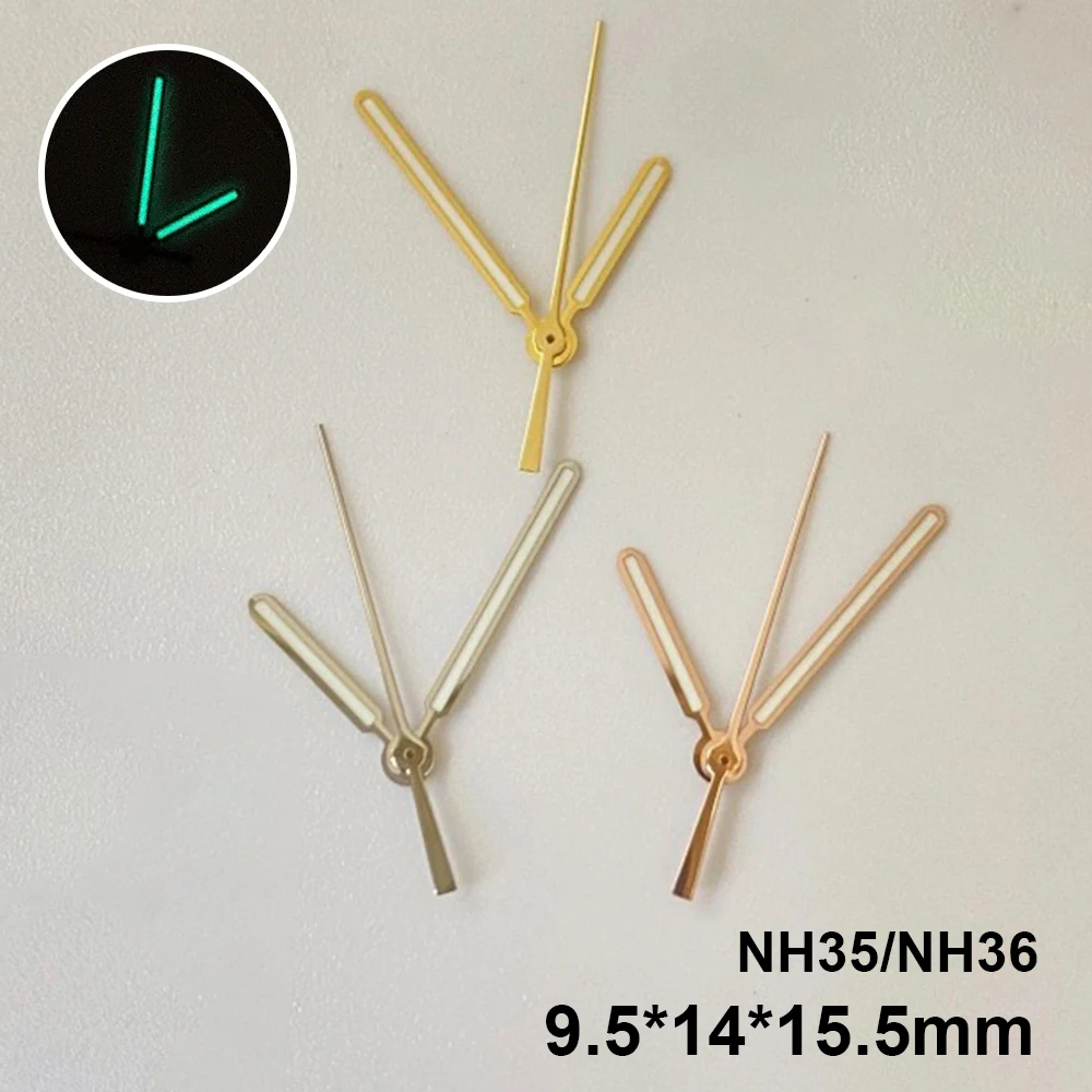 

AP Watch Hands Watch Needle Green Luminous Suitable For NH35/NH36 Movement Silvery/Gold Rose Gold/Black Watch Accessories