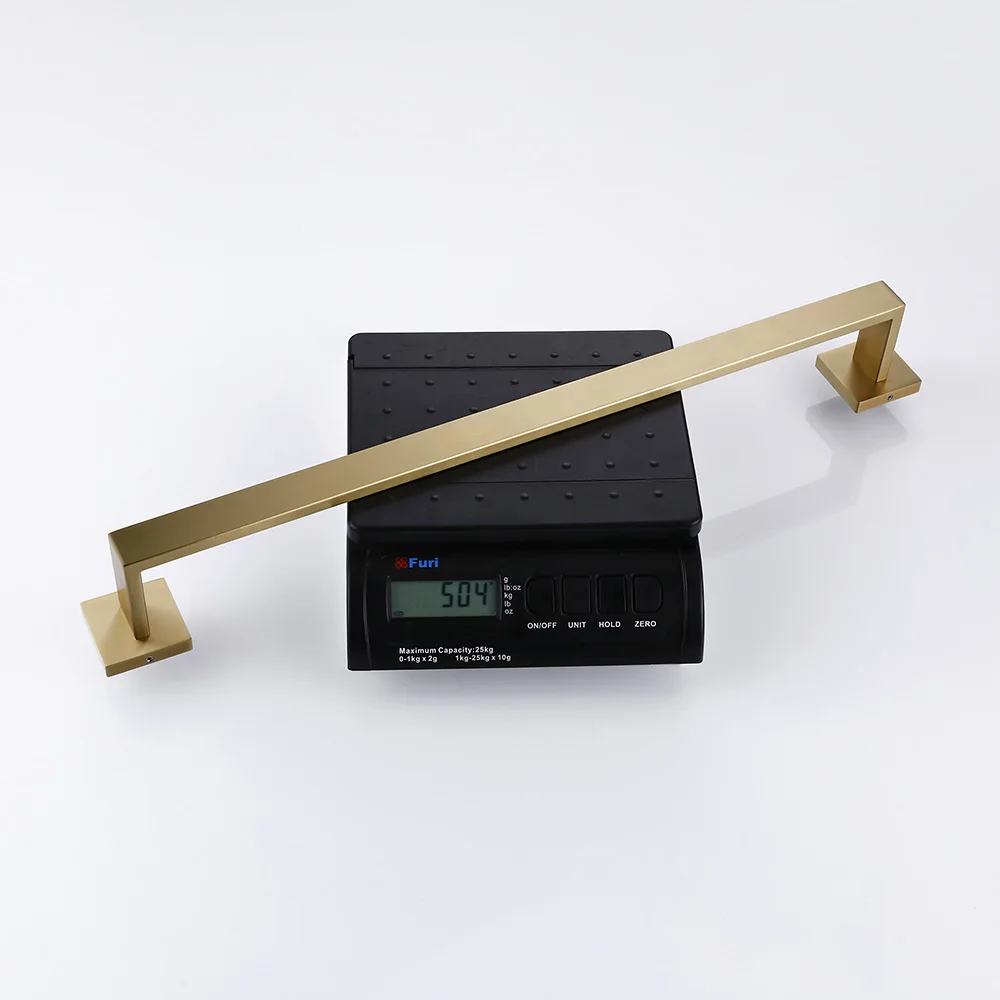 Matte Gold Towel Rack 304 stainless steel Towel Bar Double Shelf Paper Holder Tissue Holder Toilet Brush Toilet Paper Holder Paper Towel Holder Bathroom Hardware Accessories Bathroom Hardware Set